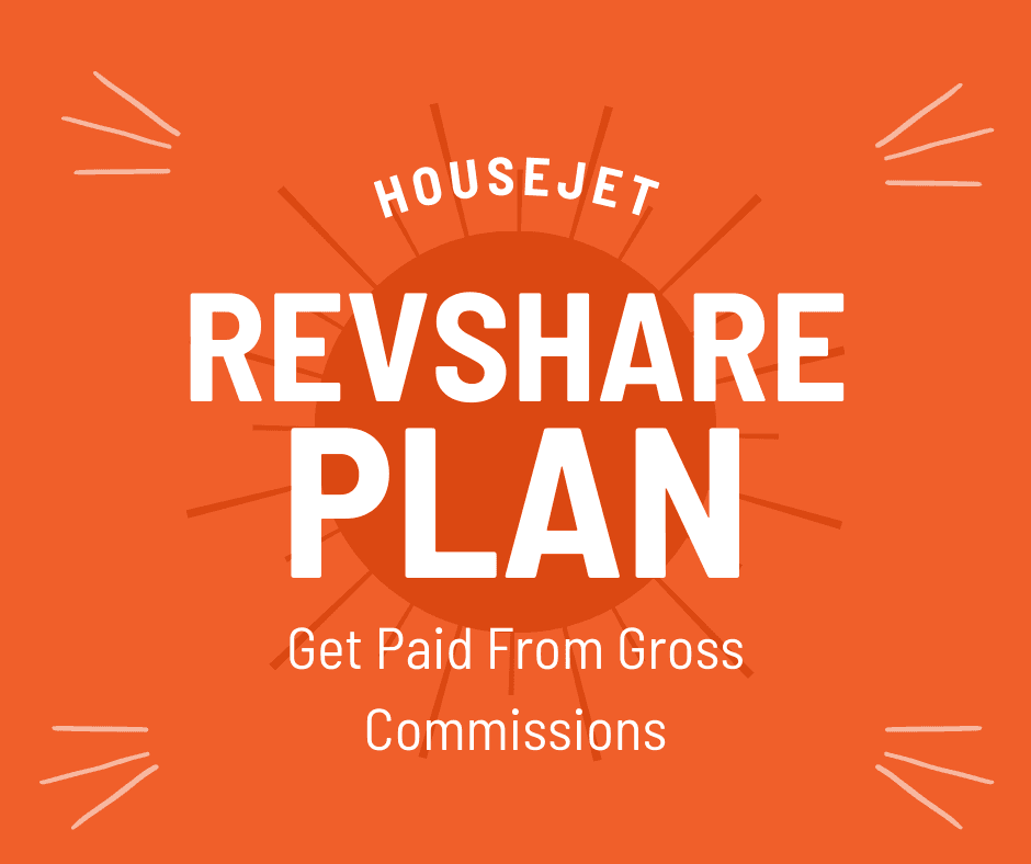HouseJet revshare plan: get paid from gross commissions