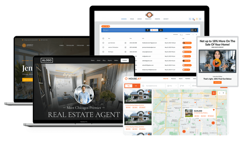 HouseJet Plus agent website, CRM and home search