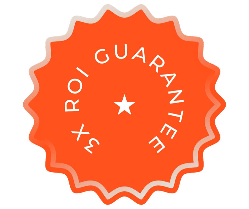 3X ROI guarantee badge